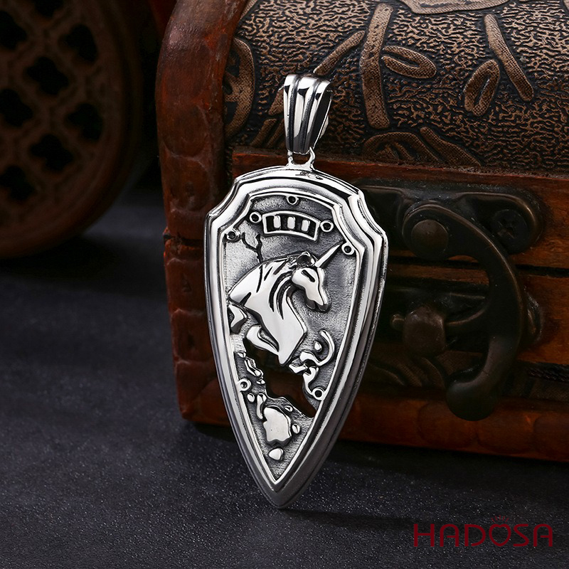 Mặt dây chuyền bạc nam Unicorn