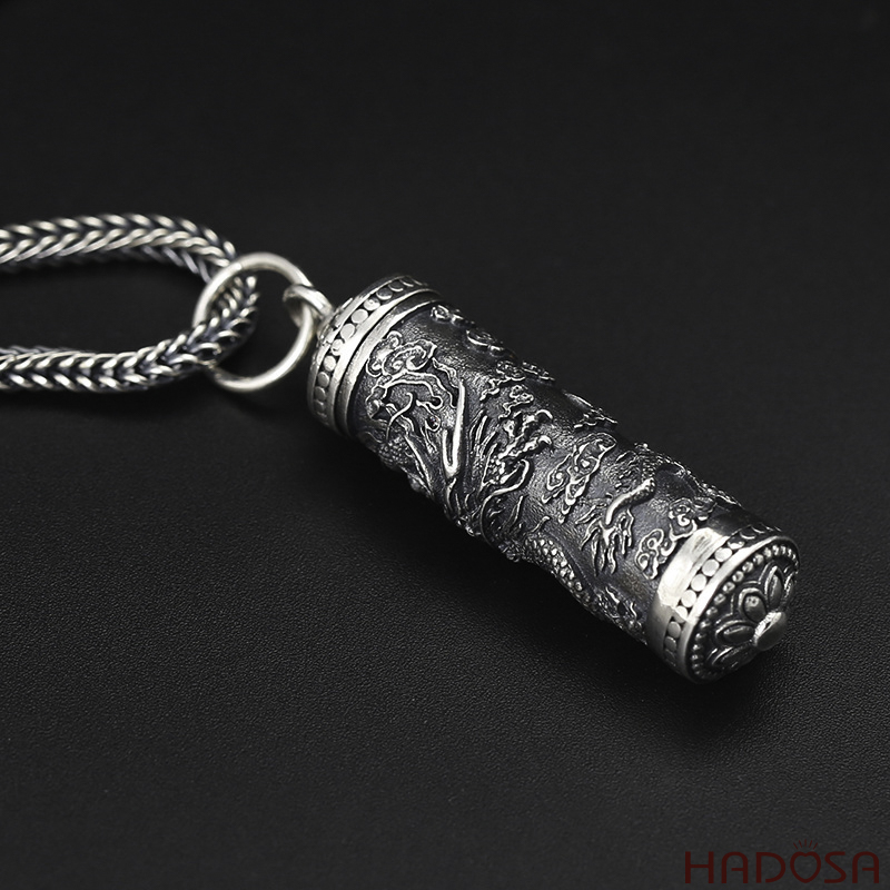 Mặt dây chuyền ống bạc Thái