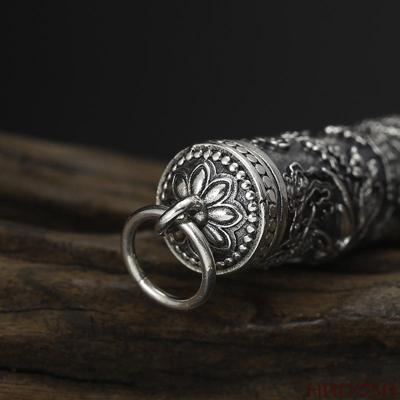 Mặt dây chuyền ống bạc Thái