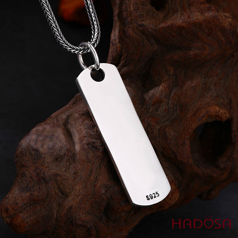 Mặt dây chuyền thẻ bài bạc Thái Chùy Kim Cang