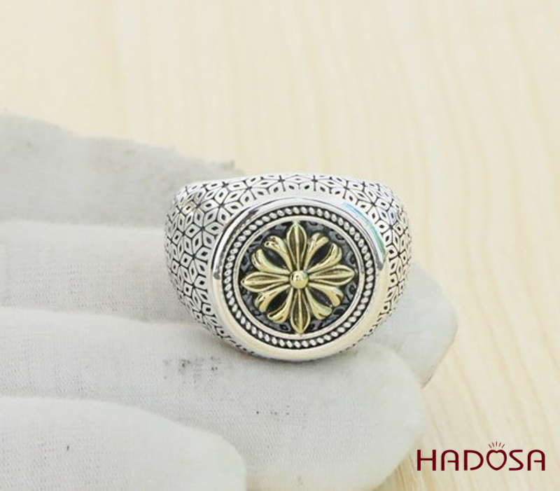 Nhẫn bạc nam bạc Thái Chrome Heart