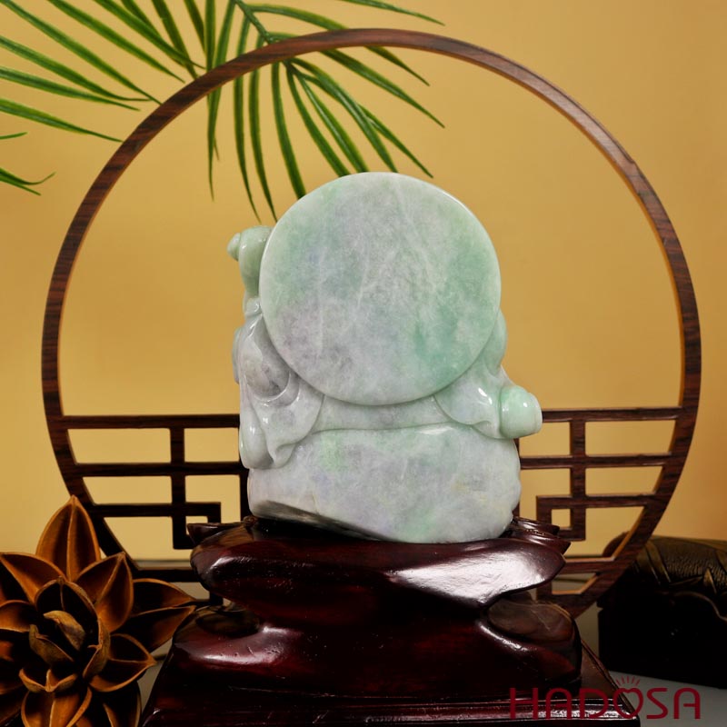 Di Lạc Cẩm thạch 17x12x8cm