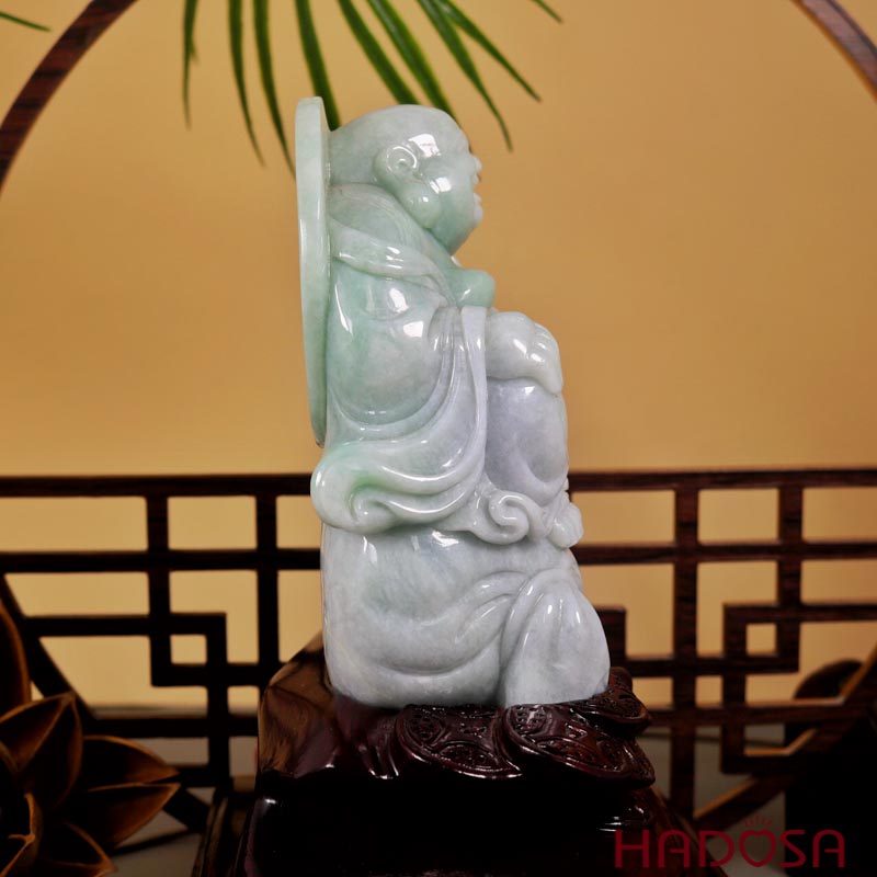 Di Lạc Cẩm thạch 17x12x8cm