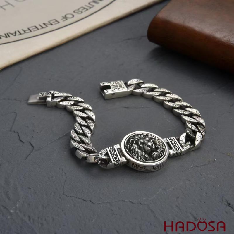 Vòng bạc nam Đế Vương xoay 360