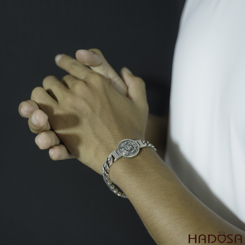 Vòng bạc nam Đế Vương xoay 360