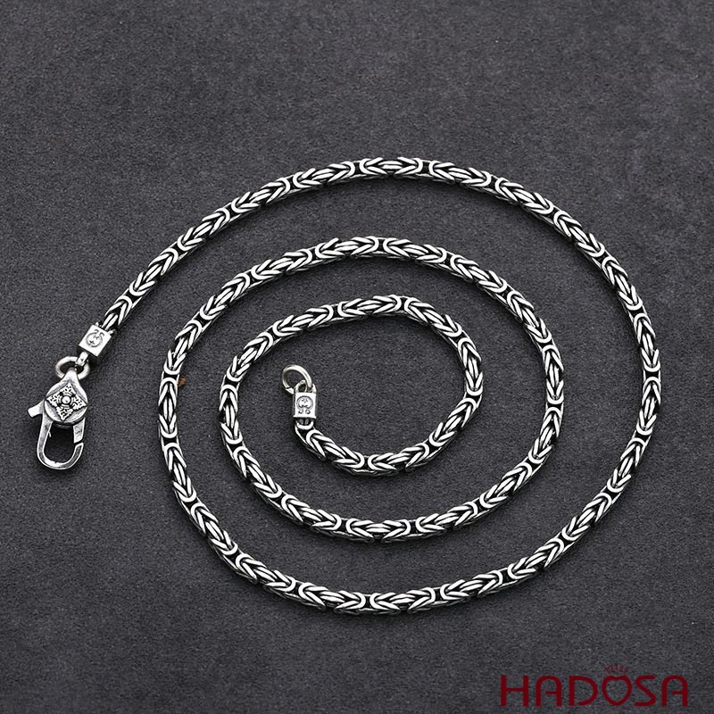 Vòng bạc đeo cổ nam