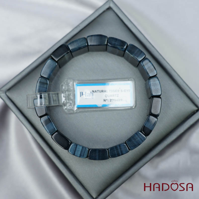 Vòng bản đá mắt hổ xanh đen