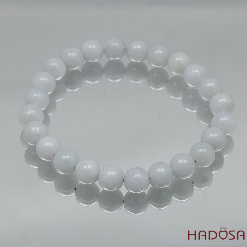 Vòng chuỗi Ngọc Cẩm Thạch Jade A Nếp Ngọc 12mm