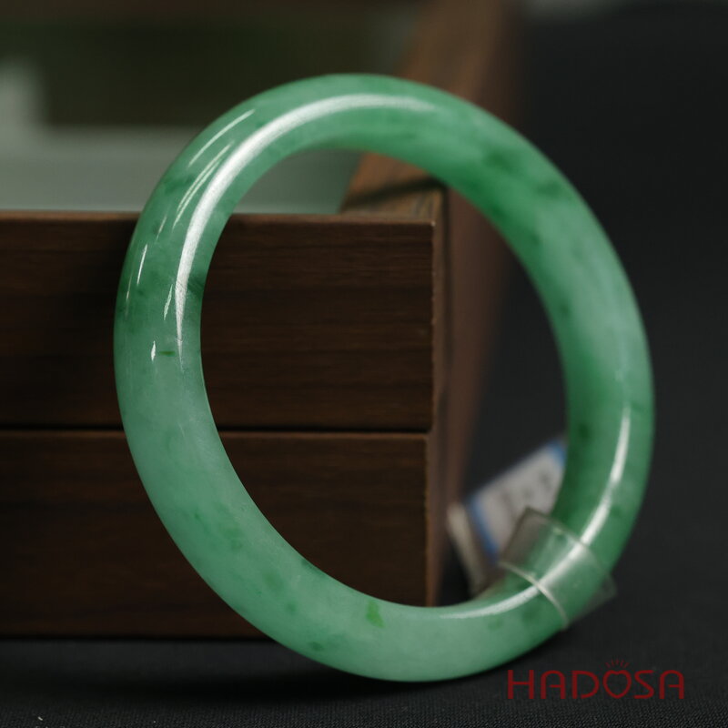 Vòng Ngọc Cẩm Thạch bản oval xanh trong ni 54