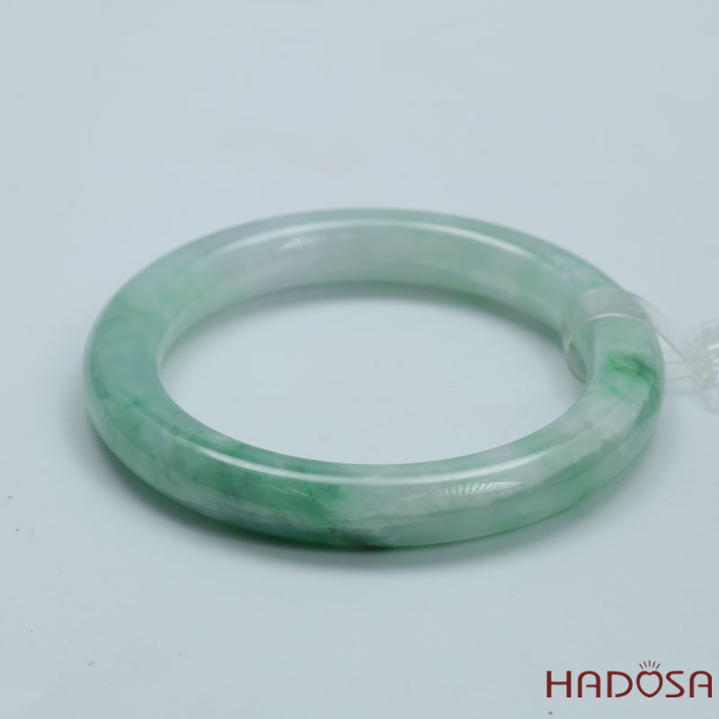 Vòng Ngọc Cẩm Thạch Type A Điểm Lý Chủng Đậu Bản Tròn Ni 55