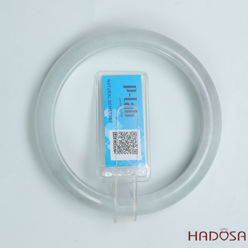 Ngọc Jadeite Type A Cẩm Thạch Nếp Phớt Xanh Ni 52
