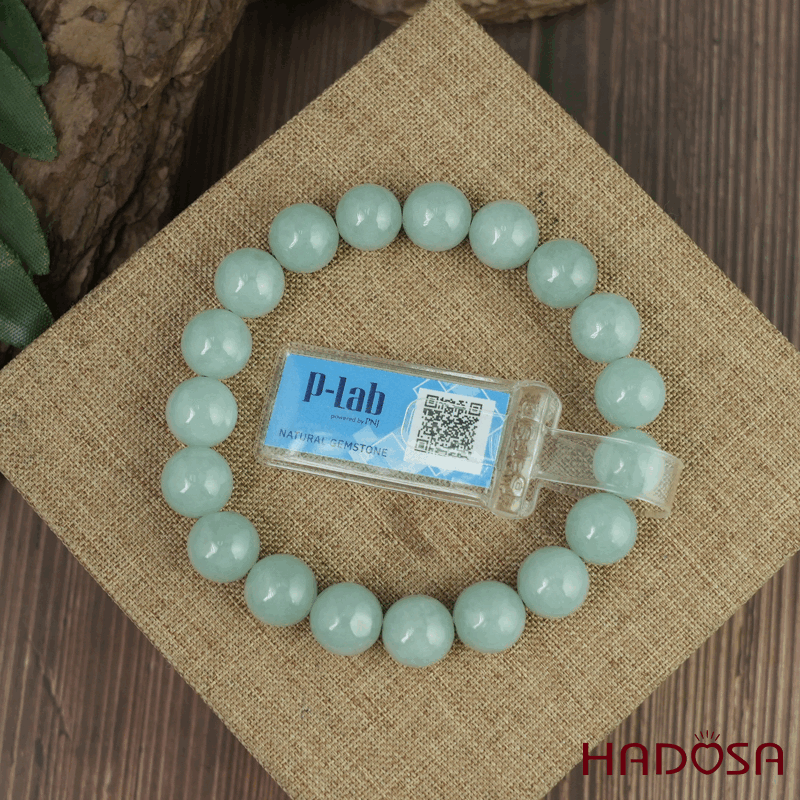 Vòng tay Ngọc Cẩm thạch xanh ngọc 10mm