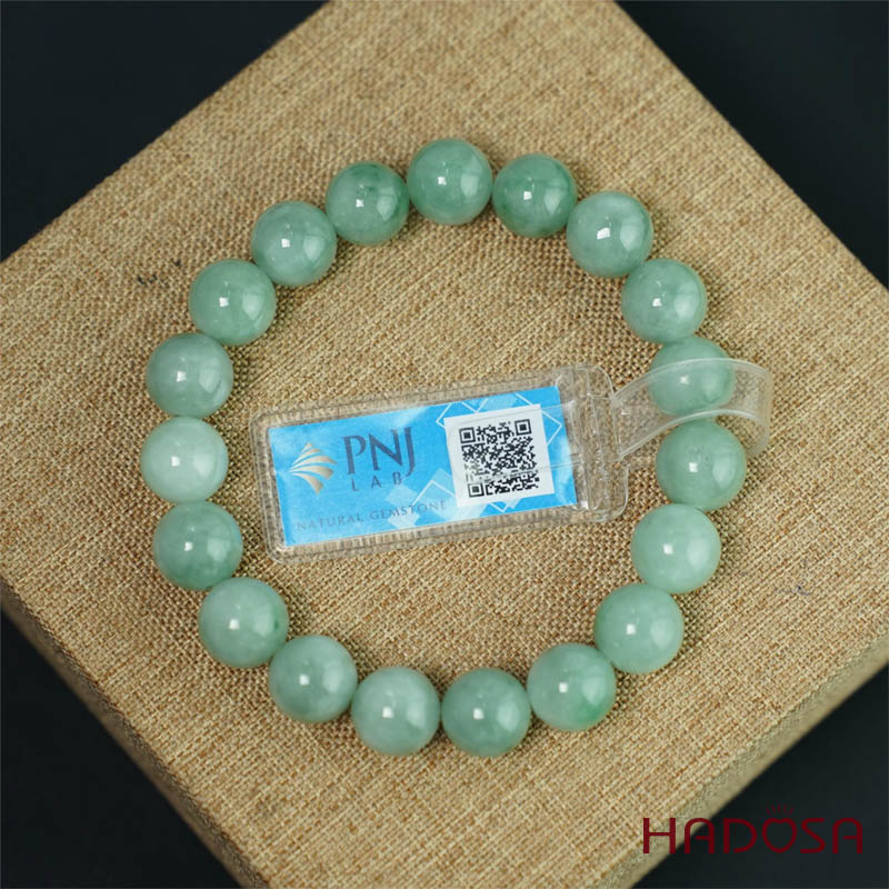 Vòng chuỗi Cẩm Thạch xanh đậu 10mm