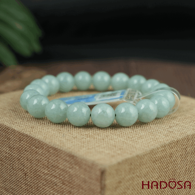 Vòng tay Ngọc Cẩm thạch xanh ngọc 10mm