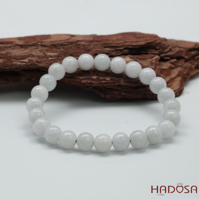 Vòng chuỗi Ngọc Cẩm Thạch Jade A Nếp Ngọc 12mm