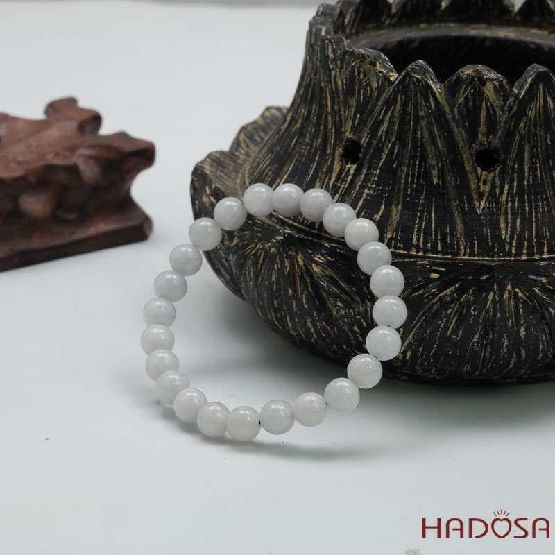 Vòng chuỗi Ngọc Cẩm Thạch Jade A Nếp Ngọc 12mm