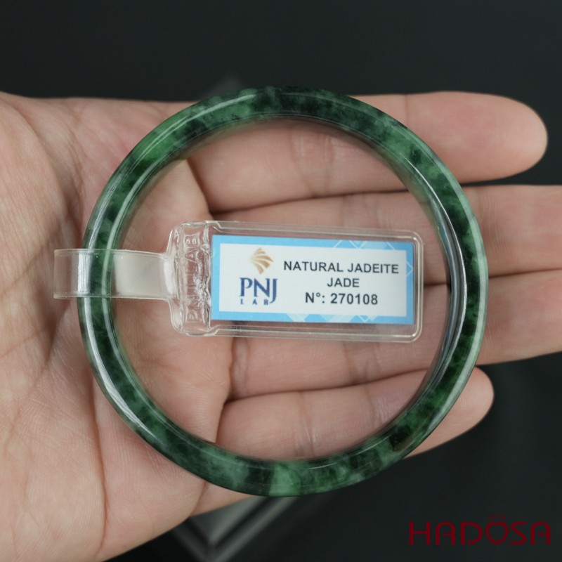 Vòng Ngọc Cẩm Thạch bản vuông xanh lý ni 54