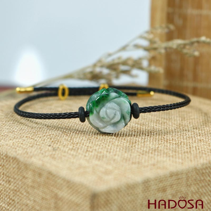 Mặt Cẩm Thạch hoa mẫu đơn 14mm