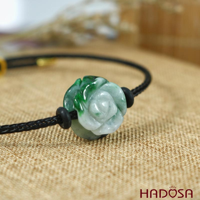 Mặt Cẩm Thạch hoa mẫu đơn 14mm