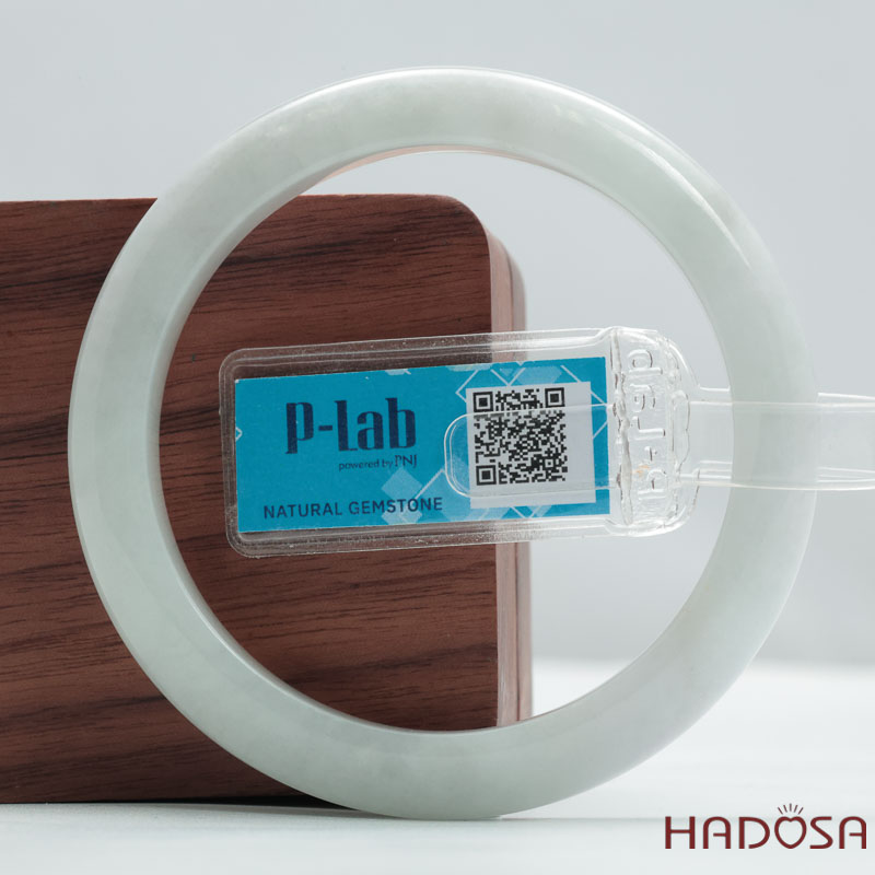 Ngọc Jadeite Type A Cẩm Thạch Nếp Phớt Xanh Ni 51