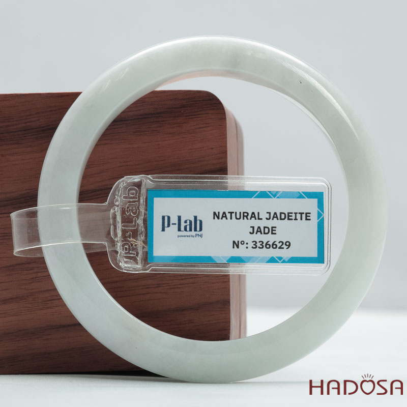 Ngọc Jadeite Type A Cẩm Thạch Nếp Phớt Xanh Ni 51
