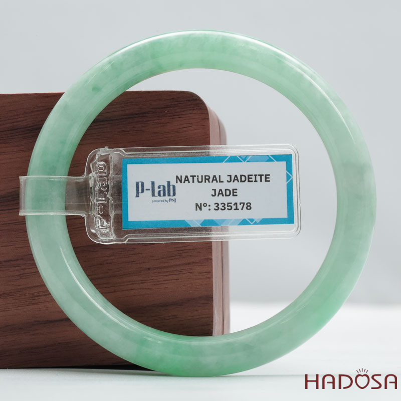 Vòng Ngọc Cẩm Thạch Type A Bản Tròn Xanh Lý Ni 53