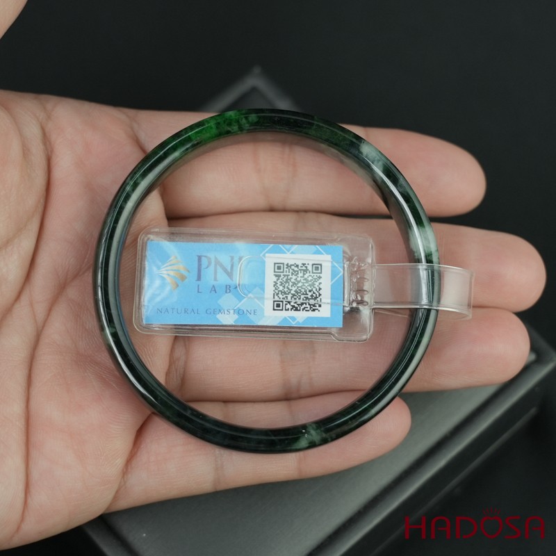 Vòng cẩm thạch sơn thuỷ bản vuông ni 50