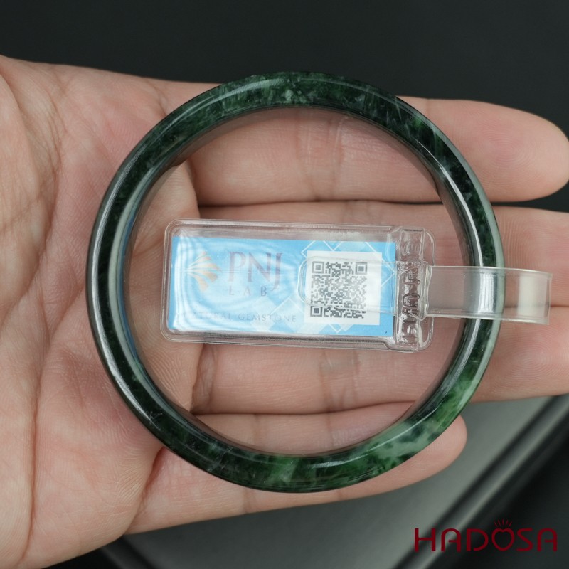 Vòng cẩm thạch sơn thuỷ bản vuông ni 50