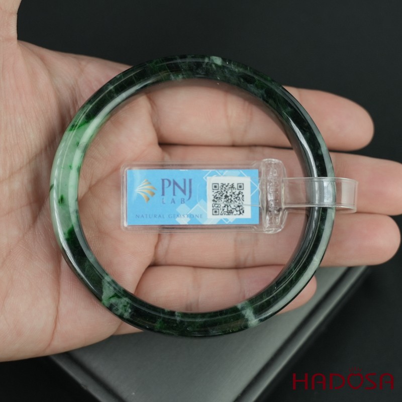 Vòng cẩm thạch sơn thuỷ bản vuông ni 58