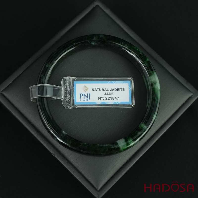 Vòng cẩm thạch sơn thuỷ bản vuông ni 58