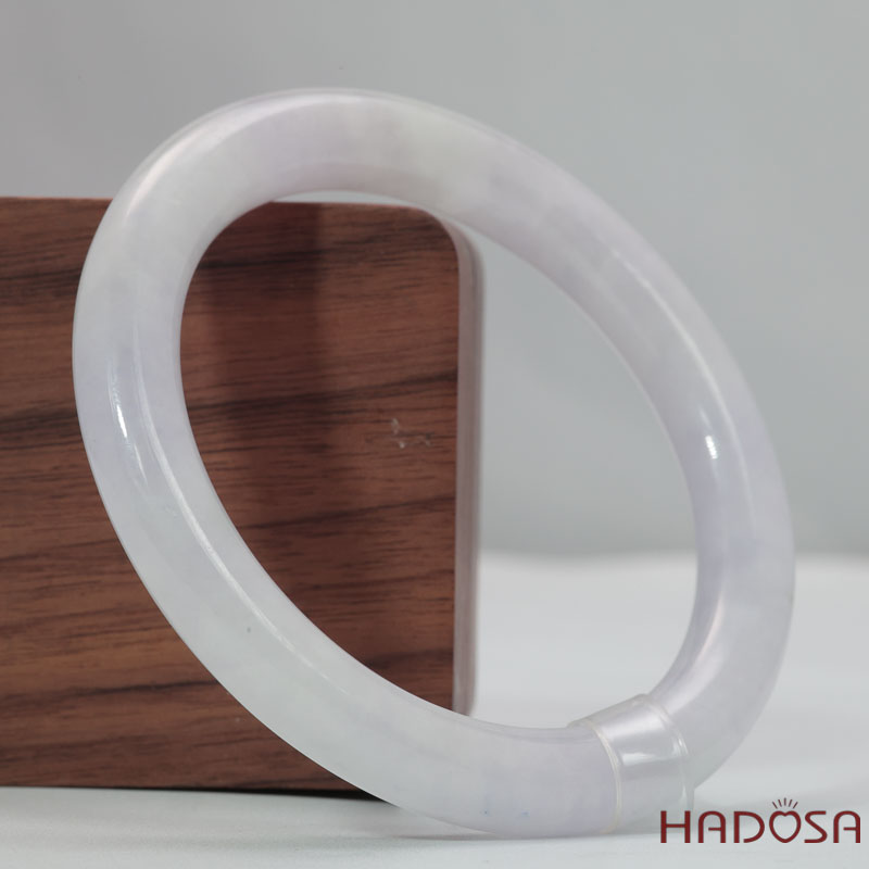 Vòng Cẩm Thạch Tím Tử La Lan Trong Ánh Xám Ni 57