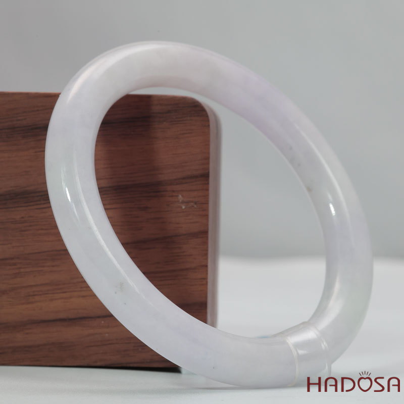 Vòng Cẩm Thạch Tím Tử La Lan Trong Ánh Xám Ni 57