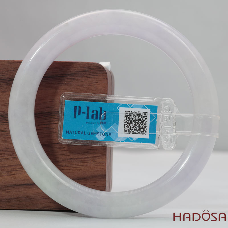 Vòng Cẩm Thạch Tím Tử La Lan Trong Ánh Xám Ni 57