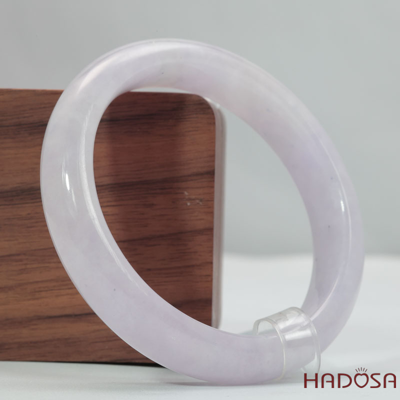 Vòng Ngọc Cẩm Thạch Tử La Lan Trong Ánh Xám Ni 55