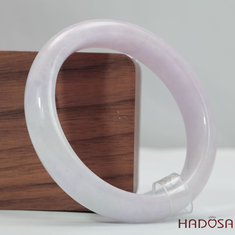 Vòng Ngọc Cẩm Thạch Tử La Lan Trong Ánh Xám Ni 55