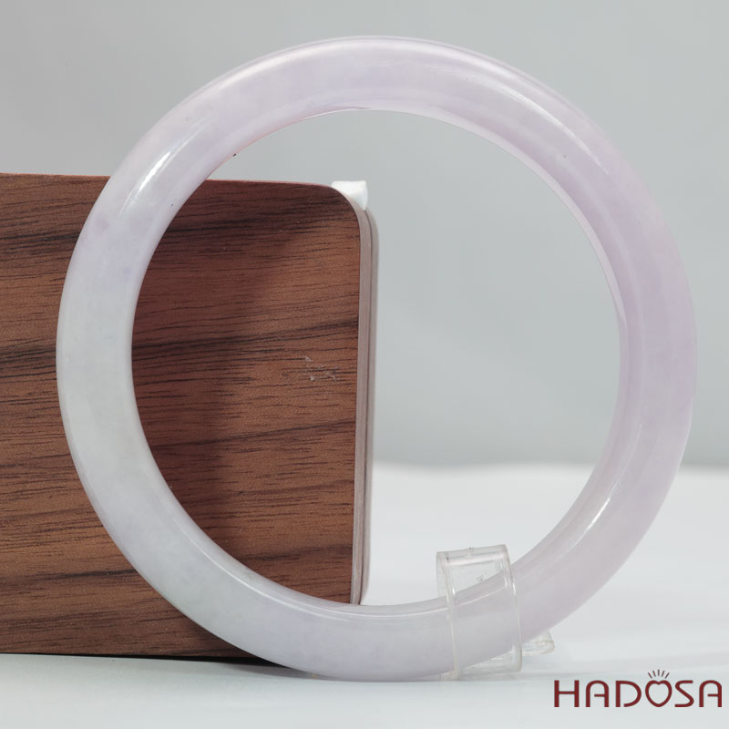 Vòng Ngọc Cẩm Thạch Tử La Lan Trong Ánh Xám Ni 55