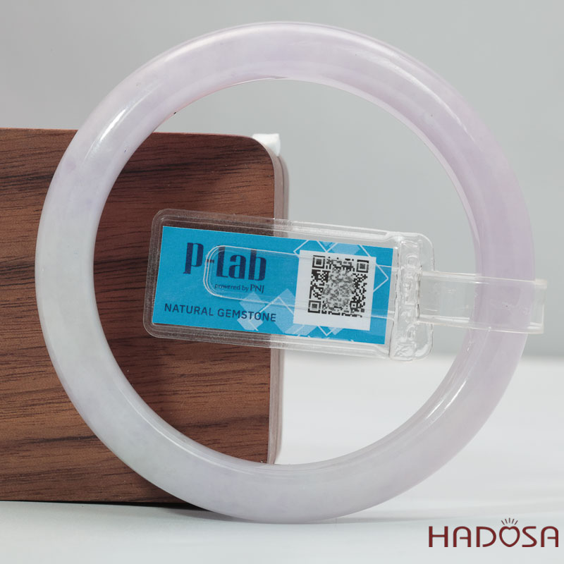 Vòng Ngọc Cẩm Thạch Tử La Lan Trong Ánh Xám Ni 55