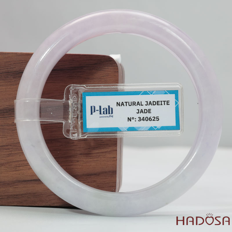 Vòng Ngọc Cẩm Thạch Tử La Lan Trong Ánh Xám Ni 55