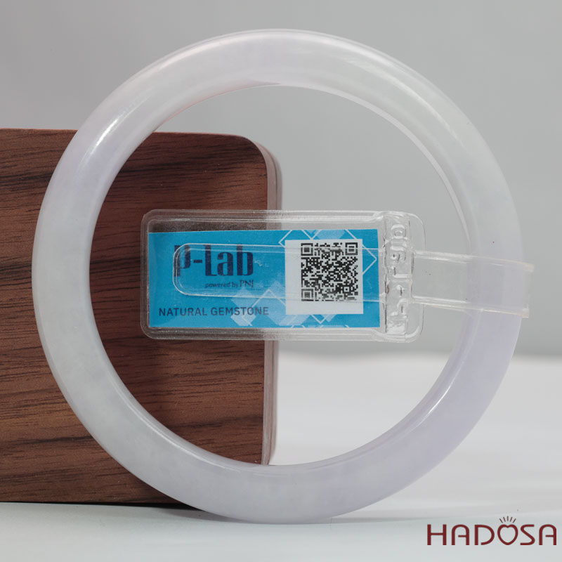 Vòng Ngọc Cẩm Thạch Tử La Lan trong phớt ánh xám ni 55