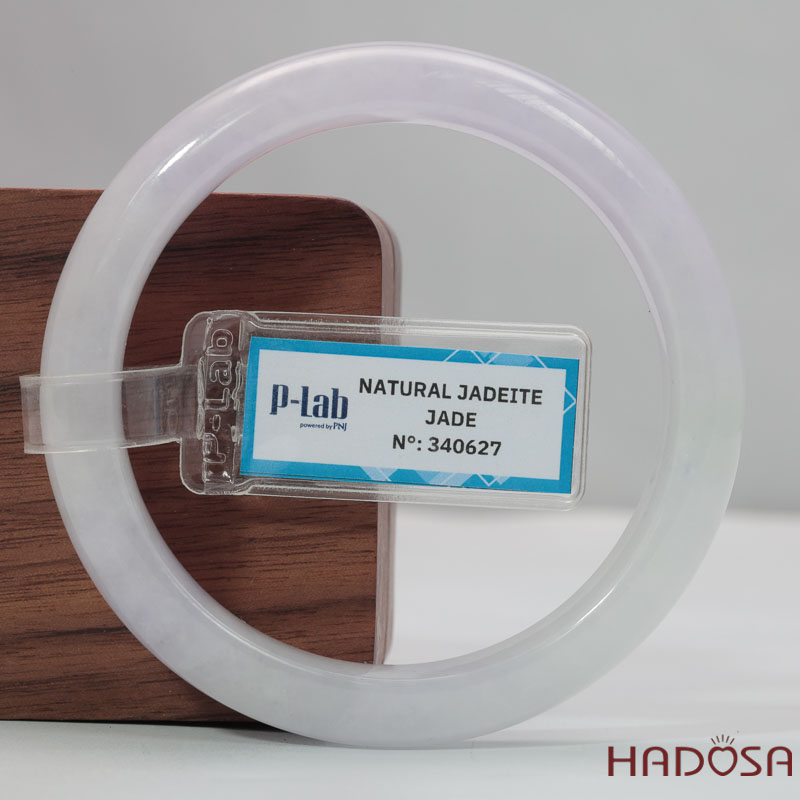 Vòng Ngọc Cẩm Thạch Tử La Lan trong phớt ánh xám ni 55