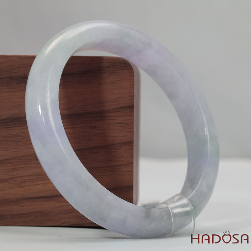 Vòng Tay Cẩm Thạch Tử La Lan Trong Ánh Xám Ni 56