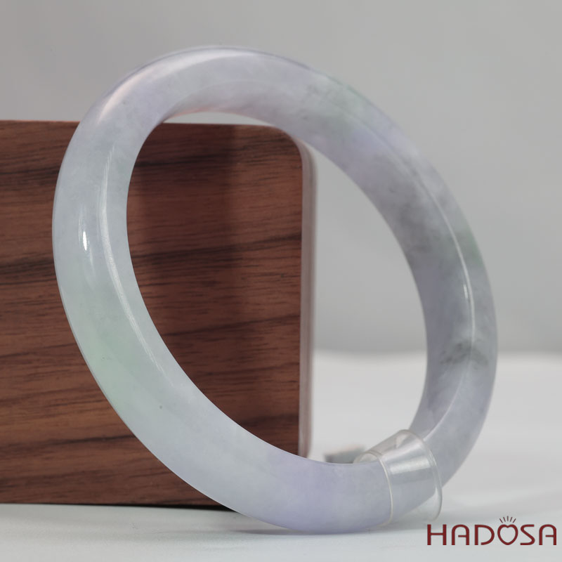 Vòng Tay Cẩm Thạch Tử La Lan Trong Ánh Xám Ni 56