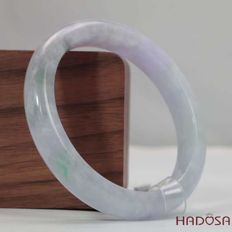 Vòng Tay Cẩm Thạch Tử La Lan Trong Ánh Xám Ni 56