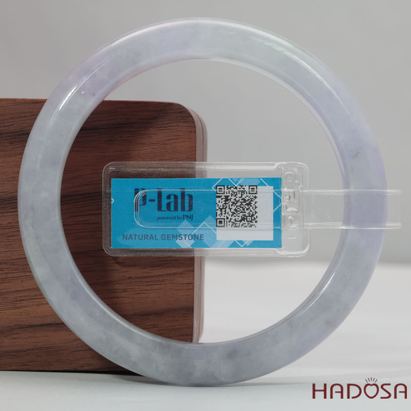 Vòng Tay Cẩm Thạch Tử La Lan Trong Ánh Xám Ni 56