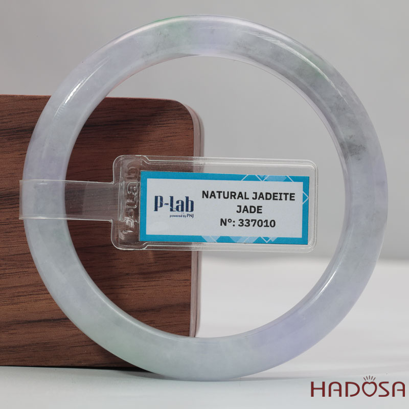 Vòng Tay Cẩm Thạch Tử La Lan Trong Ánh Xám Ni 56