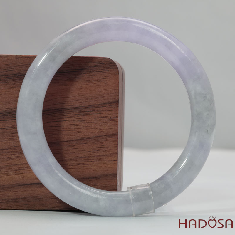 Vòng Ngọc Cẩm Thạch Tròn Xanh Trong Vân Lý Ni 53