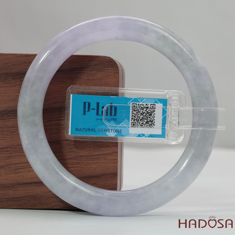 Vòng Ngọc Cẩm Thạch Tròn Xanh Trong Vân Lý Ni 53