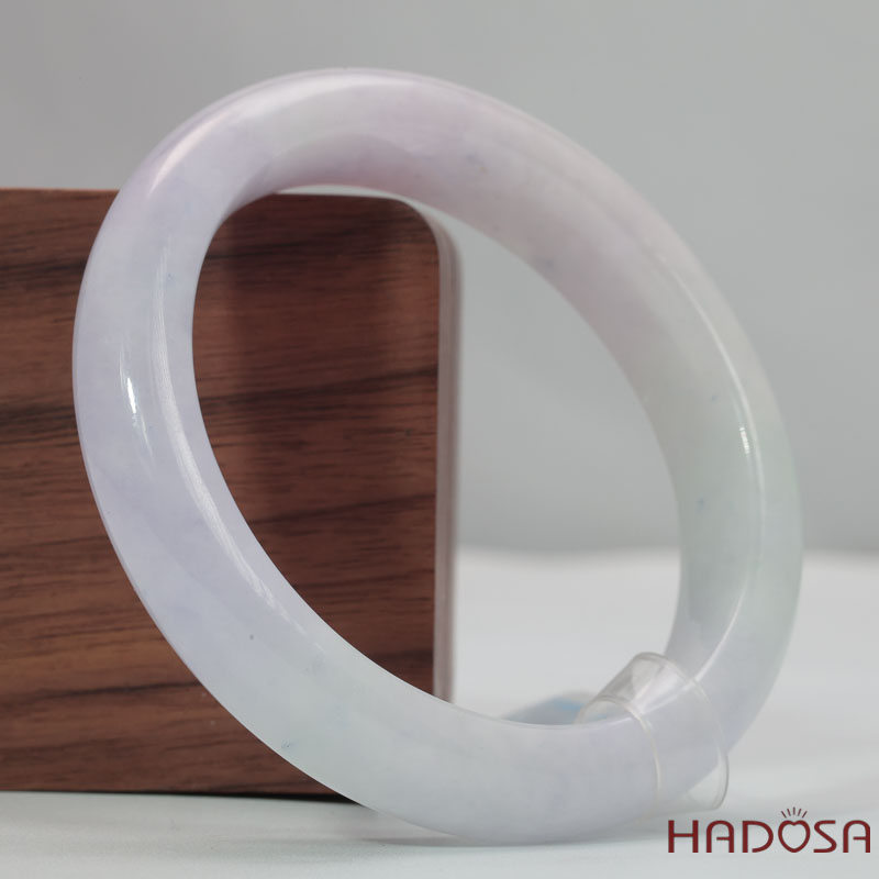 Vòng Ngọc Cẩm Thạch Tử La Lan Trong Ánh Xám Ni 56