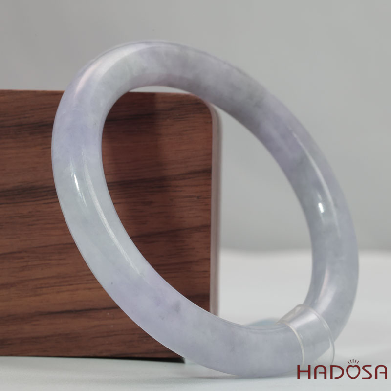 Vòng Cẩm Thạch Tím Tử La Lan ni Ánh Xám Ni 56