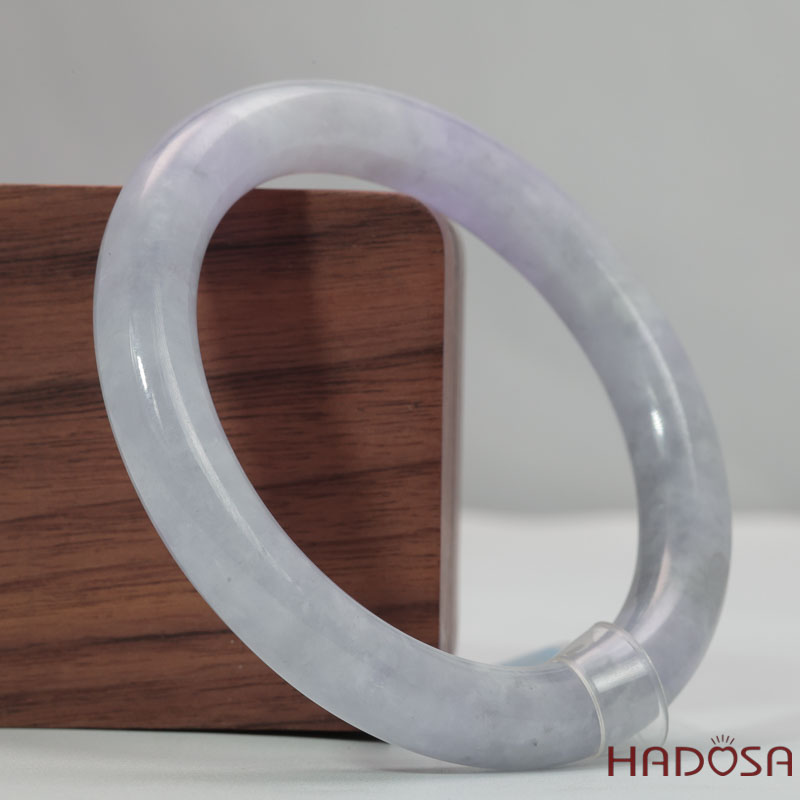 Vòng Cẩm Thạch Tím Tử La Lan ni Ánh Xám Ni 56